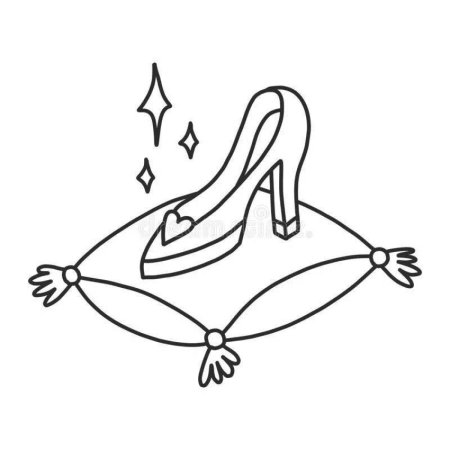 Туфелька Золушки раскраска для детей