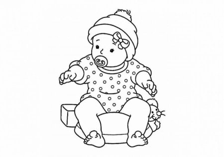 Кукла Беби Борн раскраска