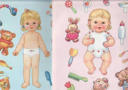 Бумажные куклы малыши