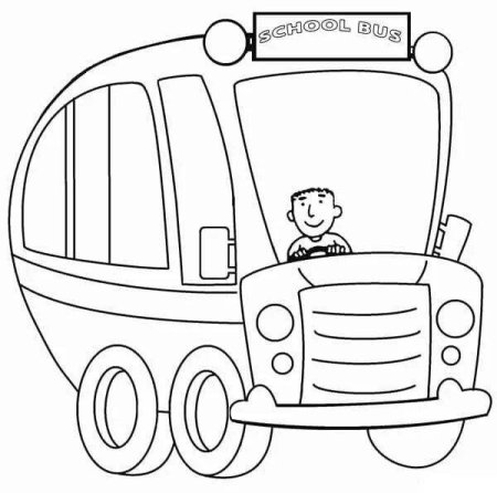 Раскраска автобус для детей 3-4 лет