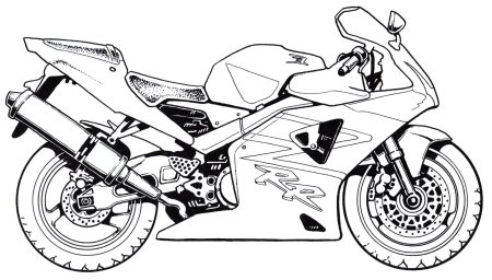 Раскраска мотоцикла Honda CBR 600 RR
