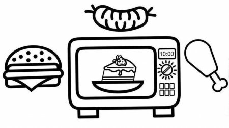 Микроволновая печь раскраска