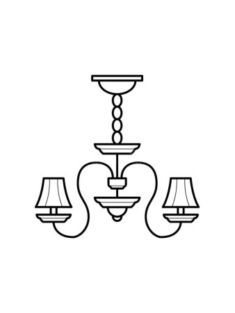 Люстра раскраска
