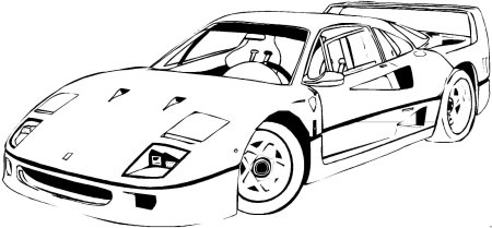 Ferrari f40 раскраска