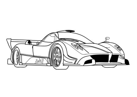 Pagani Zonda раскраска