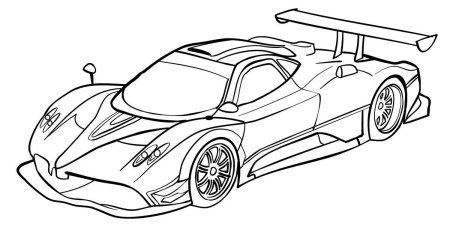 Pagani Zonda раскраска