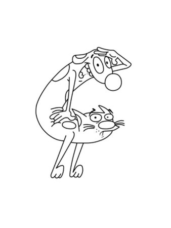 Котопес раскраска