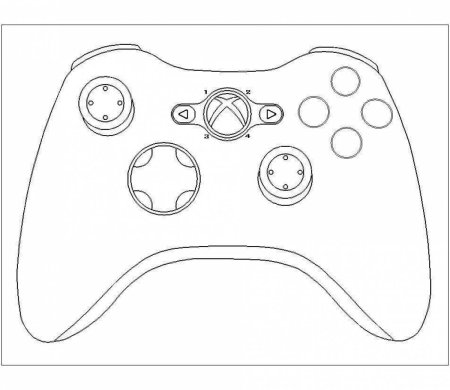 Джойстик для Xbox 360 чертеж