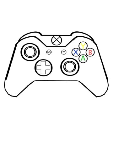 Геймпад Xbox 360 чертеж