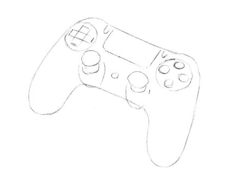 Раскраска джостик от приставки PS 4 Pro