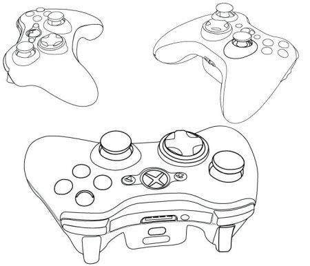 Геймпад Xbox 360 раскраска