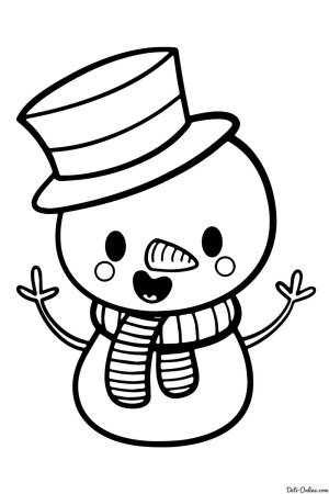 Снеговик раскраска