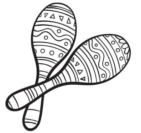 Маракасы раскраска
