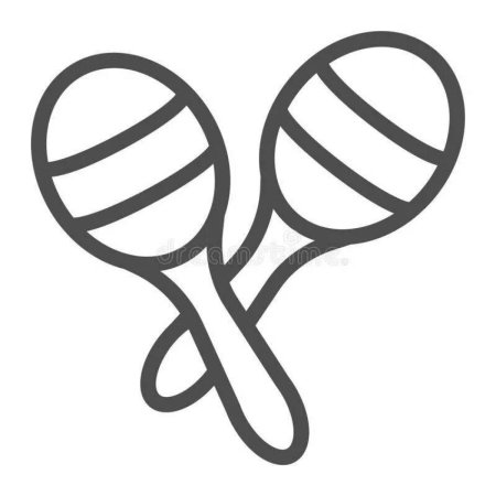 Музыкальные инструменты маракасы контур