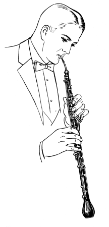 Флейтист рисунок