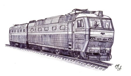 Чс7 электровоз рисунок