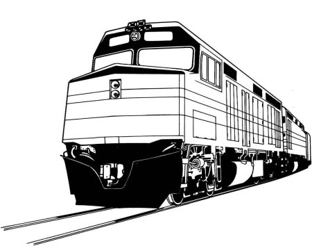 Тепловоз раскраска