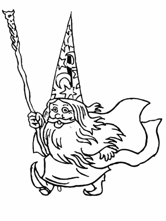 Волшебник раскраска