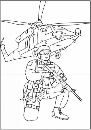 Солдат раскраска