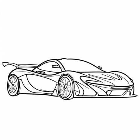 Раскраска машинки Макларен p1