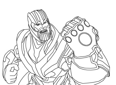 Раскраска Marvel Танос
