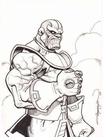 Раскраска Marvel Танос