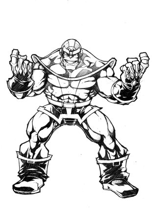 Раскраска Marvel Танос