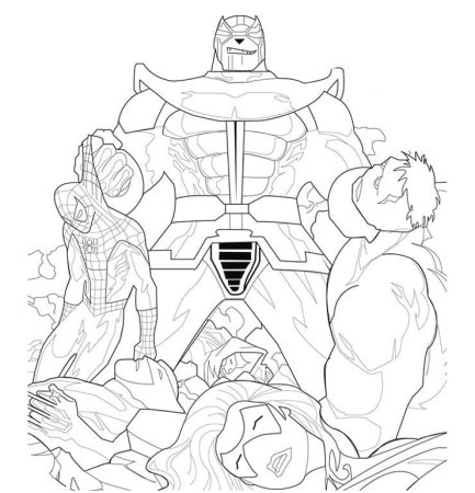 Раскраска Marvel Танос