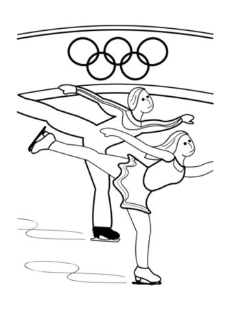 Раскраска фигуристка