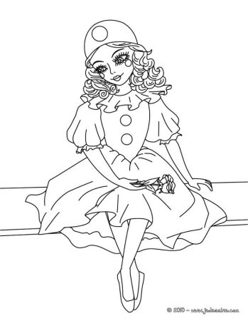 Арлекин раскраска