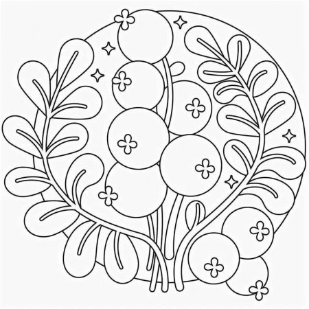 Клюква раскраска