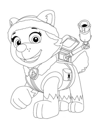 Paw Patrol Coloring Pages Everest
