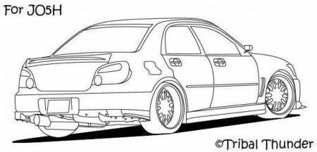 Раскраска Subaru Impreza WRX STI