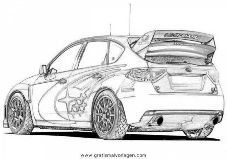 Раскраска Subaru Impreza WRX STI