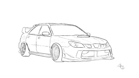 Subaru WRX STI раскраска