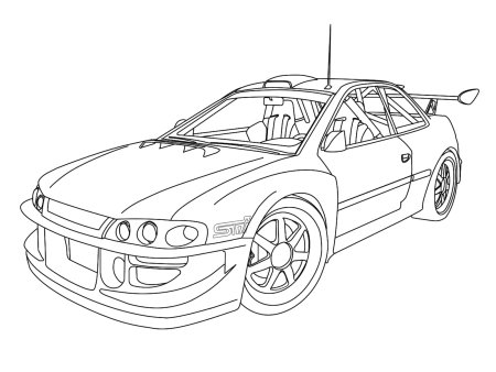 Раскраска Subaru Legacy