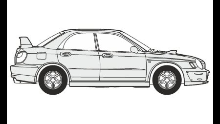 Раскраска Subaru Legacy
