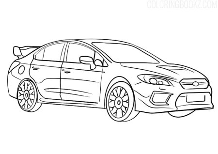 Раскраска Субару WRX
