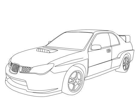 Subaru WRX STI раскраска