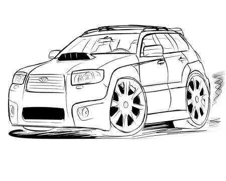 Subaru Forester sg5 вектор