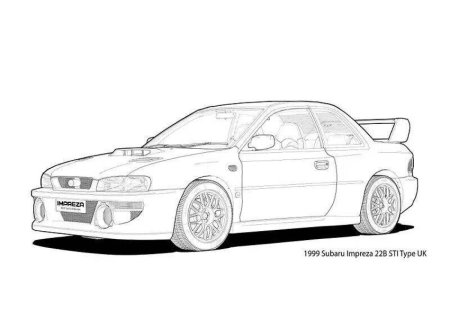Subaru Impreza WRX раскраска