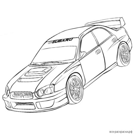 Раскраска Subaru Impreza WRX STI