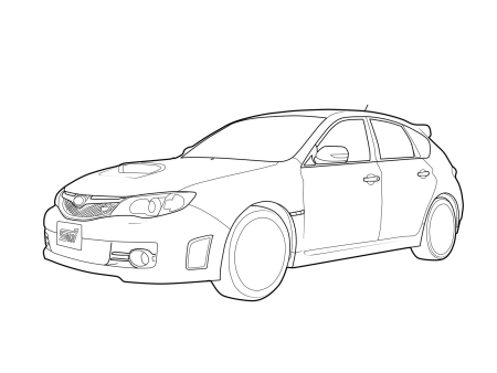Раскраска Subaru Impreza WRX STI