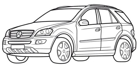 Раскраски Мерседес ml 63 AMG