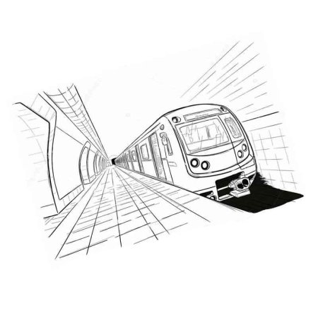 Метро раскраска для детей