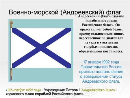 История Андреевского флага России