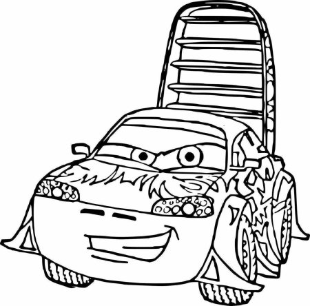 Раскраски Тачки 2 молния Маккуин