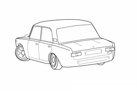 Лада 2107 спереди раскраска