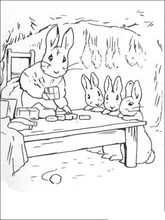 Peter Rabbit раскраска