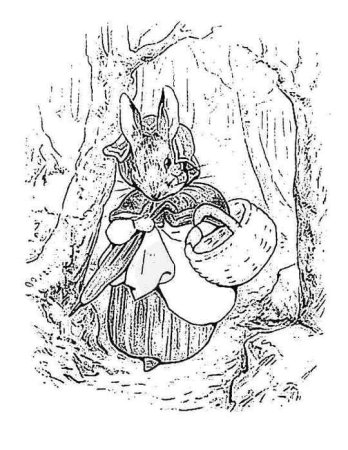 Peter Rabbit раскраска